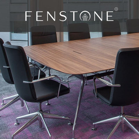 Leather Office Chairs Around Wooden Meeting Table