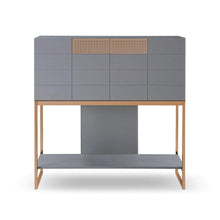 Load image into Gallery viewer, Adriana Bureau Desk Grey Bronze Front