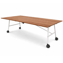 Load image into Gallery viewer, Atria Folding Meeting Table in American Walnut with White Legs