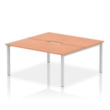 Load image into Gallery viewer, Dynamic Evolve 1600 Beech Silver Bench Desk