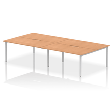 Load image into Gallery viewer, Evolve 3200 Oak Silver Bench Desk