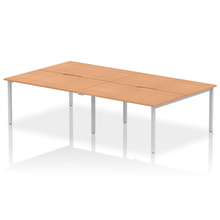 Load image into Gallery viewer, Evolve 2800 Oak Silver Bench Desk