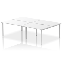 Load image into Gallery viewer, Evolve 2400 White Silver Bench Desk