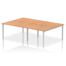 Load image into Gallery viewer, Evolve 2400 Oak Silver Bench Desk