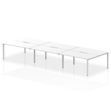 Load image into Gallery viewer, Dynamic Evolve 4800 White Silver Bench Desk