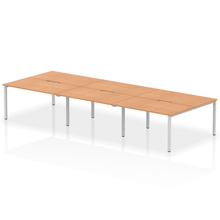 Load image into Gallery viewer, Dynamic Evolve 4200 Oak Silver Bench Desk