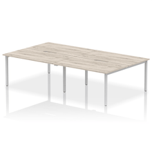 Load image into Gallery viewer, Evolve 2800 Grey Oak Silver Bench Desk