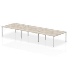 Load image into Gallery viewer, Dynamic Evolve 4800 Grey Oak Silver Bench Desk