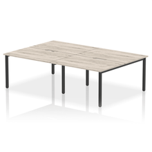 Load image into Gallery viewer, Evolve 2400 Grey Oak Black Bench Desk