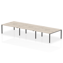 Load image into Gallery viewer, Dynamic Evolve 4800 Grey Oak Black Bench Desk