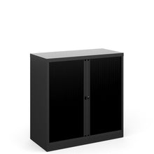 Load image into Gallery viewer, Black Tambour Cabinet 1000mm