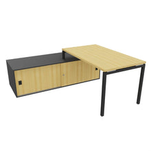 Load image into Gallery viewer, Mila Left Hand Corner Desk Anthracite & Beech