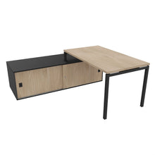 Load image into Gallery viewer, Mila Left Hand Corner Desk Anthracite & Elm