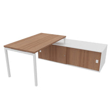 Load image into Gallery viewer, Mila 140 Right Hand Corner Desk White & American Walnut
