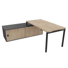 Load image into Gallery viewer, Mila 160 Left Hand Corner Desk Anthracite & Elm