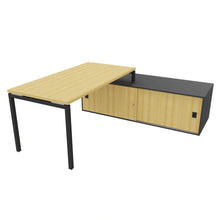 Load image into Gallery viewer, Mila 160 Right Hand Corner Desk Anthracite & Beech