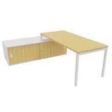 Load image into Gallery viewer, Mila 180 Left Hand Corner Desk White & Beech