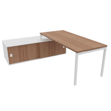 Load image into Gallery viewer, Mila 180 Left Hand Corner Desk White & American Walnut