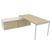 Load image into Gallery viewer, Mila 180 Left Hand Corner Desk White & Oak