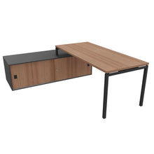 Load image into Gallery viewer, Mila 180 Left Hand Corner Desk Anthracite & American Walnut