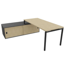 Load image into Gallery viewer, Mila 180 Left Hand Corner Desk Anthracite & Oak