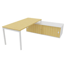 Load image into Gallery viewer, Mila 180 Right Hand Corner Desk White & Beech