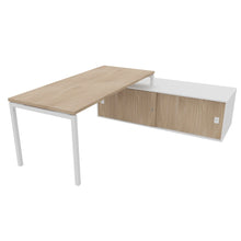 Load image into Gallery viewer, Mila 180 Right Hand Corner Desk White & Elm