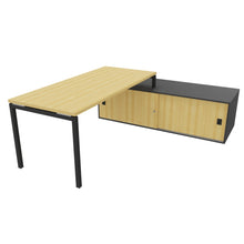 Load image into Gallery viewer, Mila 180 Right Hand Corner Desk Anthracite & Beech