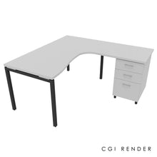 Load image into Gallery viewer, Curva Corner Desk Grey 160 Right