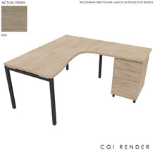 Load image into Gallery viewer, Curva Corner Desk Elm Grey 160 Right