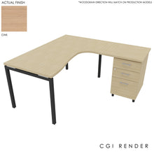 Load image into Gallery viewer, Curva Corner Desk Oak Grey 160 Right