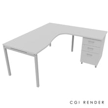 Load image into Gallery viewer, Curva Corner Desk Grey Aluminium 180 Right