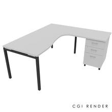 Load image into Gallery viewer, Curva Corner Desk Grey 180 Right
