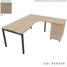 Load image into Gallery viewer, Curva Corner Desk Elm Grey 180 Right