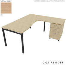Load image into Gallery viewer, Curva Corner Desk Oak Grey 180 Right