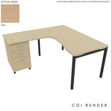 Load image into Gallery viewer, Curva Corner Desk Oak Grey 160 Left