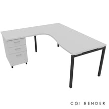 Load image into Gallery viewer, Curva Corner Desk Grey 180 Left