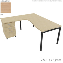 Load image into Gallery viewer, Curva Corner Desk Oak Grey 180 Left