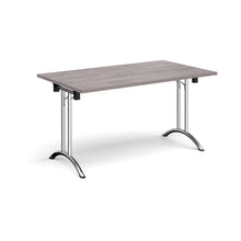 Load image into Gallery viewer, Adaptive 1400 Chrome Grey Oak Foldable Desk
