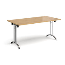 Load image into Gallery viewer, Adaptive 1600 Chrome Oak Foldable Desk
