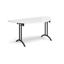 Load image into Gallery viewer, Adaptive 1600 Black White Semi Circle Foldable Desk