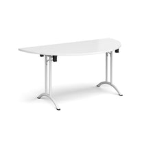 Load image into Gallery viewer, Adaptive 1600 White Semi Circle Foldable Desk
