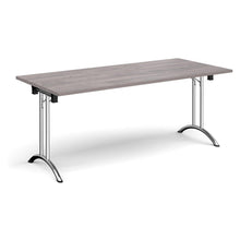 Load image into Gallery viewer, Adaptive 1800 Chrome Grey Oak Foldable Desk