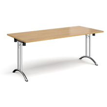 Load image into Gallery viewer, Adaptive 1800 Chrome Oak Foldable Desk