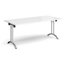 Load image into Gallery viewer, Adaptive 1800 Chrome White Foldable Desk
