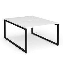Load image into Gallery viewer, Connection 1200mm Box Frame Bench Desk in White with Black Frame