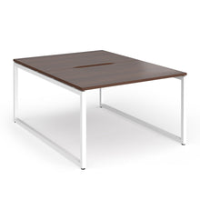 Load image into Gallery viewer, Connection 1200mm Box Frame Bench Desk in Walnut with White Frame