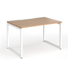 Load image into Gallery viewer, Connection 1200mm Box Frame Office Desk in Beech Finish with White Legs