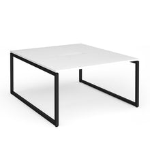 Load image into Gallery viewer, Connection 1400mm Box Frame Bench Desk in White with Black Frame