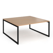 Load image into Gallery viewer, Connection 1600mm Box Frame Bench Desk in Beech with Black Frame